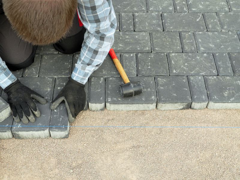 Pavers Being Laid
